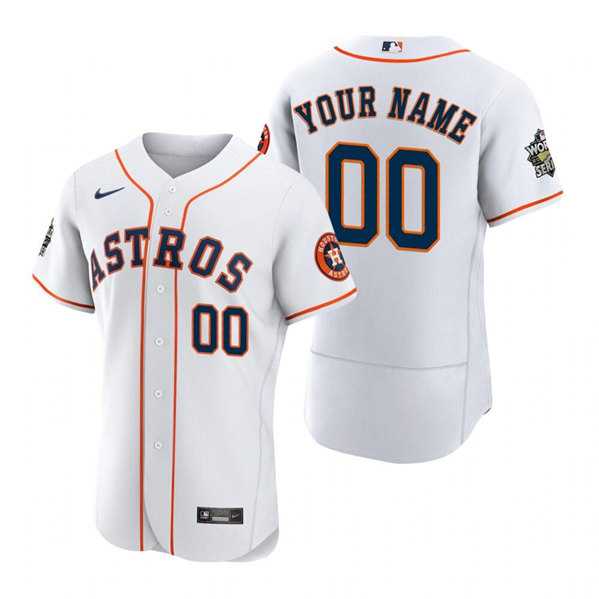 Men%27s Houston Astros Active Player White 2022 World Series Flex Base Stitched Jersey->customized mlb jersey->Custom Jersey